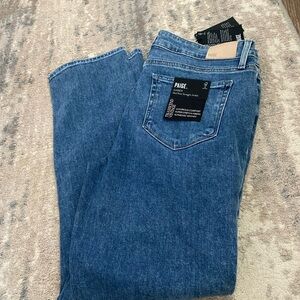 NWT Paige Amber Mid Rise Straight Ankle Denim Jeans